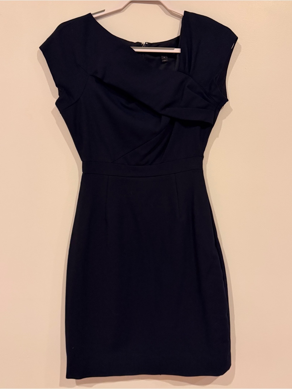J. Crew Black Cap-Sleeve Sheath Dress